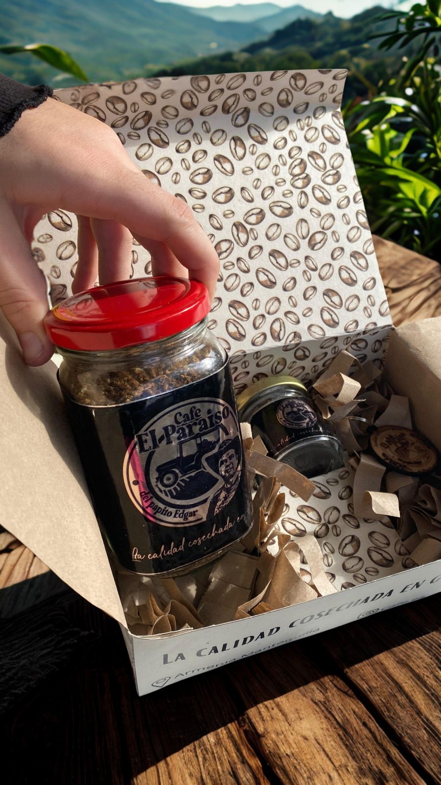 Caja de presentación – Kit de regalo Café El Paraíso